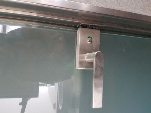 Stainless Steel Slide Lock for Commercial Toilets